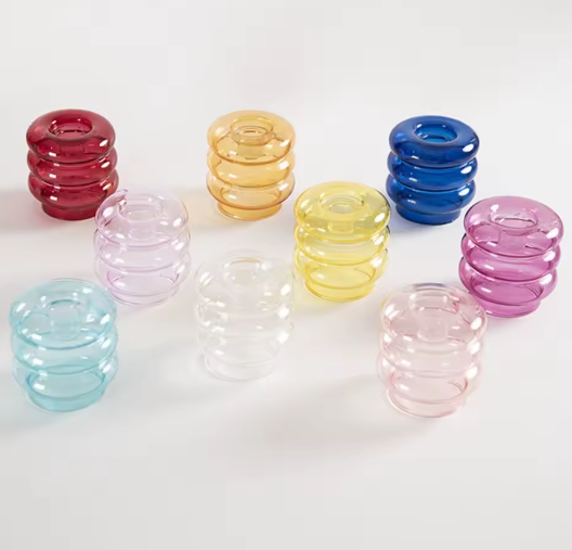 Glazen Kaarshouder – Moderne Kandelaar voor Tafel en Interieur Decoratie