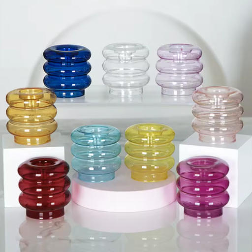 Glazen Kaarshouder – Moderne Kandelaar voor Tafel en Interieur Decoratie