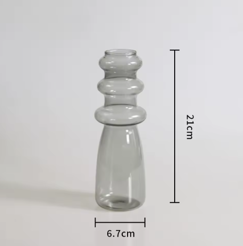 Scandinavische Glazen Vaas – Decoratieve Bloemenvaas voor Woonkamer en Interieur