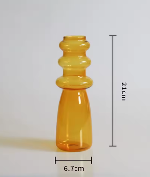 Scandinavische Glazen Vaas – Decoratieve Bloemenvaas voor Woonkamer en Interieur