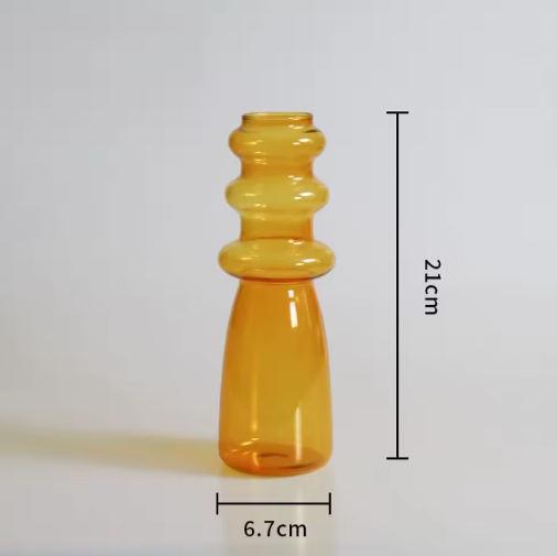 Scandinavische Glazen Vaas – Decoratieve Bloemenvaas voor Woonkamer en Interieur