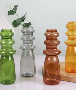 Scandinavische Glazen Vaas – Decoratieve Bloemenvaas voor Woonkamer en Interieur