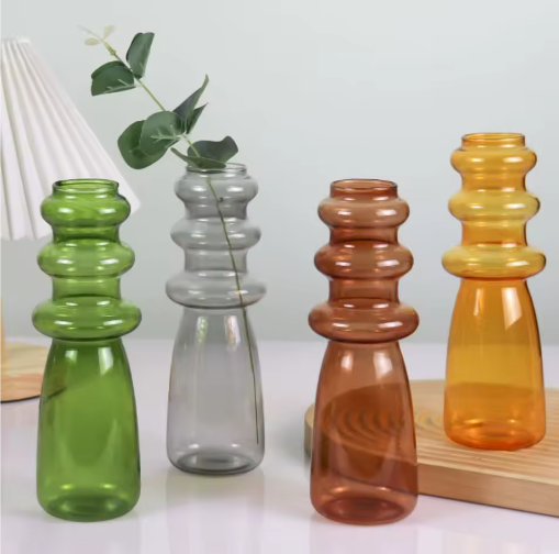 Scandinavische Glazen Vaas – Decoratieve Bloemenvaas voor Woonkamer en Interieur