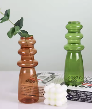Scandinavische Glazen Vaas – Decoratieve Bloemenvaas voor Woonkamer en Interieur
