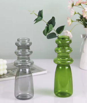 Scandinavische Glazen Vaas – Decoratieve Bloemenvaas voor Woonkamer en Interieur