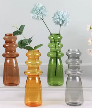 Scandinavische Glazen Vaas – Decoratieve Bloemenvaas voor Woonkamer en Interieur