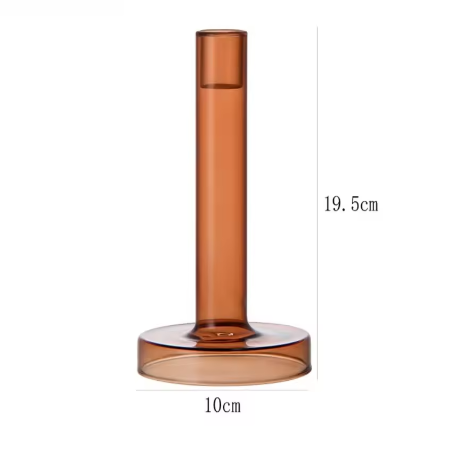 Transparante Glazen Kaarshouder – Verticale Kandelaar voor Tafel Decoratie