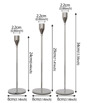 Hoge Kandelaar met Voet – Metalen Kaarsenhouder voor Tafel Decoratie