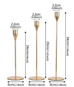 Hoge Kandelaar met Voet – Metalen Kaarsenhouder voor Tafel Decoratie