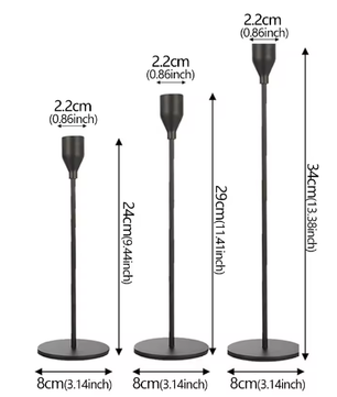 Hoge Kandelaar met Voet – Metalen Kaarsenhouder voor Tafel Decoratie