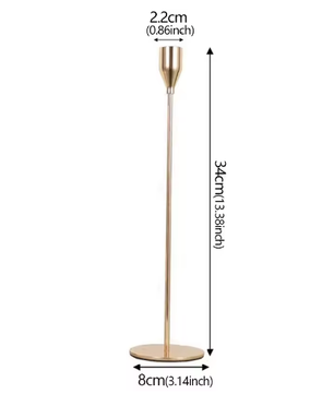 Hoge Kandelaar met Voet – Metalen Kaarsenhouder voor Tafel Decoratie