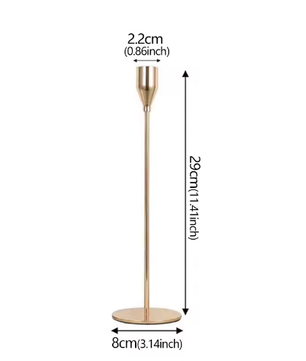 Hoge Kandelaar met Voet – Metalen Kaarsenhouder voor Tafel Decoratie