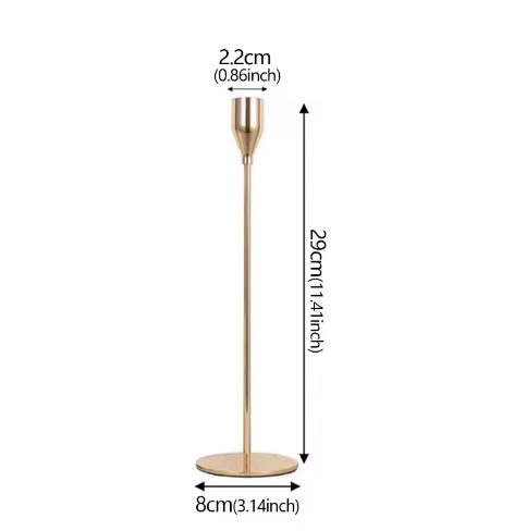 Hoge Kandelaar met Voet – Metalen Kaarsenhouder voor Tafel Decoratie