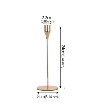 Hoge Kandelaar met Voet – Metalen Kaarsenhouder voor Tafel Decoratie