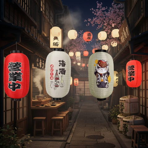 Japanse Hangende Lantaarn – Traditionele Decoratieve Lamp voor Restaurant en Interieur