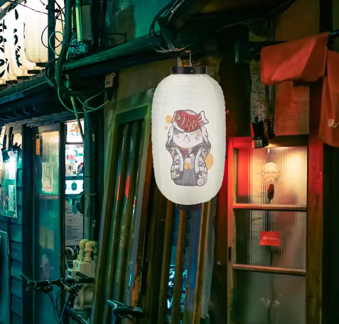 Japanse Lucky Cat Hanglantaarn – Traditionele Bistro Decoratie
