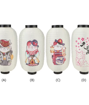 Japanse Lucky Cat Hanglantaarn – Traditionele Bistro Decoratie