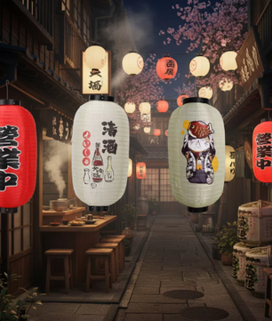 Japanse Hangende Lantaarn – Traditionele Restaurant Decoratie 25 × 45 cm