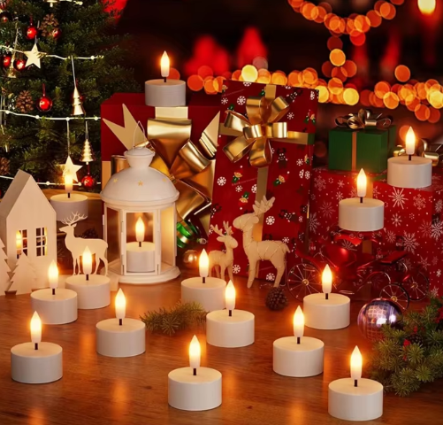 Oplaadbare LED Theelichtjes Set van 6 – Vlamloze Kaarsen met Afstandsbediening en Laadstation