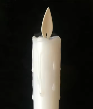 LED Conische Kaars met Bewegende Vlam – Vlamloze Tafelkaars met Afstandsbediening 25 cm