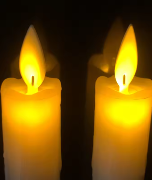 LED Conische Kaars met Bewegende Vlam – Vlamloze Tafelkaars met Afstandsbediening 25 cm