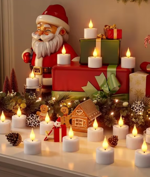 Oplaadbare LED Theelichtjes Set van 12 – Vlamloze Flikkerende Kaarsen met Afstandsbediening