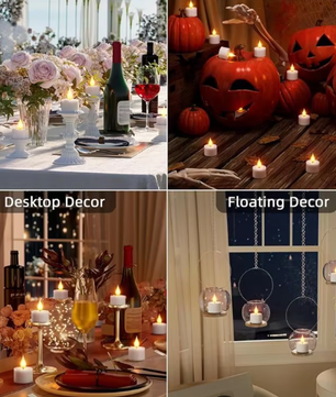 Oplaadbare LED Theelichtjes Set van 12 – Vlamloze Flikkerende Kaarsen met Afstandsbediening