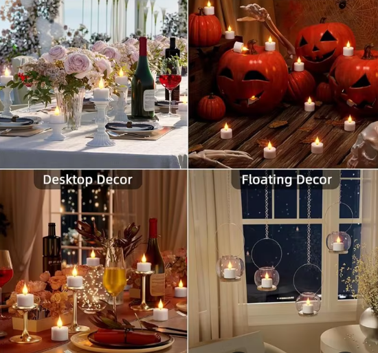 Oplaadbare LED Theelichtjes Set van 12 – Vlamloze Flikkerende Kaarsen met Afstandsbediening