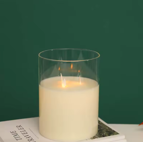 LED Vlamloze Kaars met Bewegende Vlam – Batterij Tafelkaars 15 × 15 cm