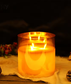 LED Vlamloze Kaars met Bewegende Vlam – Batterij Tafelkaars 15 × 15 cm