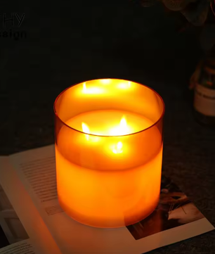 LED Vlamloze Kaars met Bewegende Vlam – Batterij Tafelkaars 15 × 15 cm