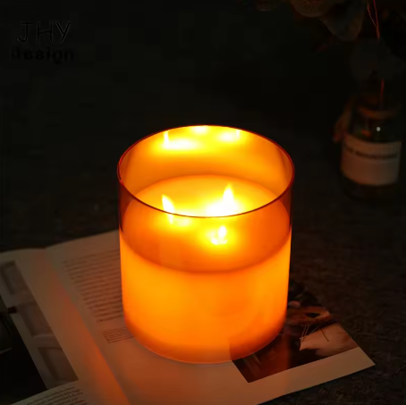 LED Vlamloze Kaars met Bewegende Vlam – Batterij Tafelkaars 15 × 15 cm