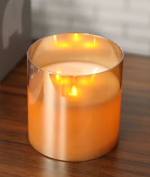 LED Vlamloze Kaars met Bewegende Vlam – Batterij Tafelkaars 15 × 15 cm