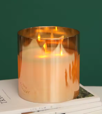 LED Vlamloze Kaars met Bewegende Vlam – Batterij Tafelkaars 15 × 15 cm