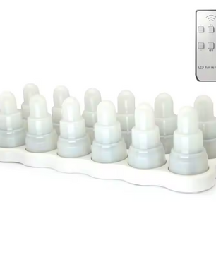 Oplaadbare LED Theelichtjes Set van 12 – Vlamloze Kaarsen met Afstandsbediening en Laadstation