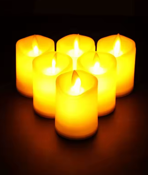 LED Vlamloze Kaarsen Set van 6 – Flikkerende Pilaarkaarsen met Timer