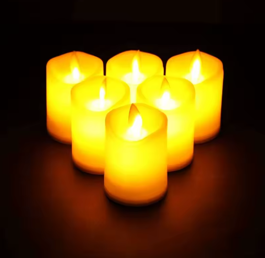 LED Vlamloze Kaarsen Set van 6 – Flikkerende Pilaarkaarsen met Timer