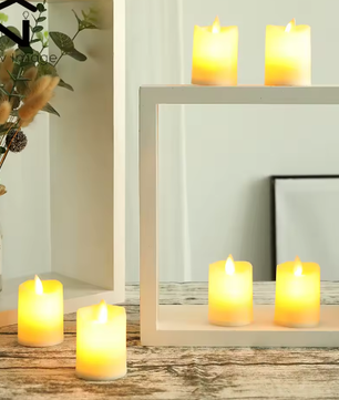 LED Vlamloze Kaarsen Set van 6 – Flikkerende Pilaarkaarsen met Timer