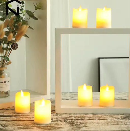 LED Vlamloze Kaarsen Set van 6 – Flikkerende Pilaarkaarsen met Timer