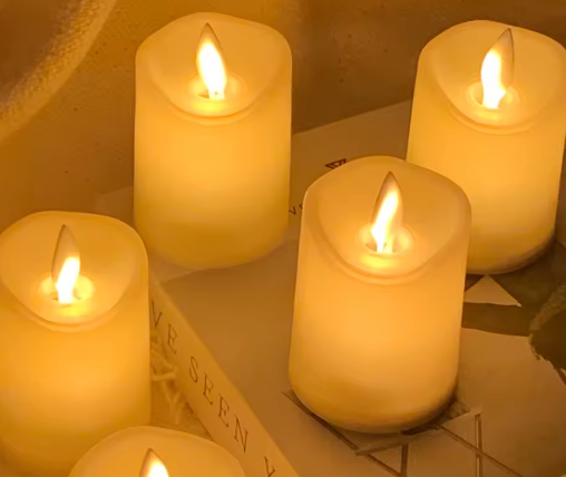 LED Vlamloze Kaarsen Set van 6 – Flikkerende Pilaarkaarsen met Timer