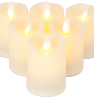 LED Vlamloze Kaarsen Set van 6 – Flikkerende Pilaarkaarsen met Timer