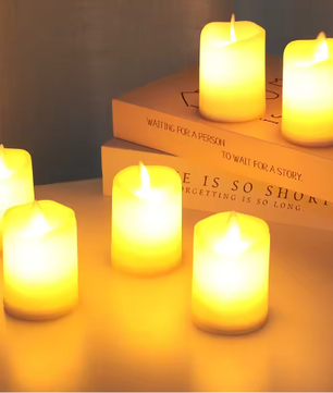 LED Vlamloze Kaarsen Set van 6 – Flikkerende Pilaarkaarsen met Timer