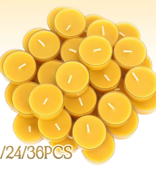 Bijenwas Theelichtkaarsen Set – Handgemaakte Natuurlijke Kaarsen