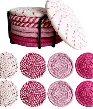 Onderzetters Set van 8 – Absorberende Drankonderzetters voor Tafel