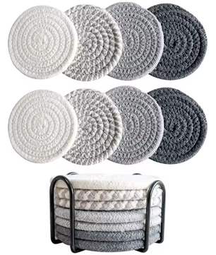 Onderzetters Set van 8 – Absorberende Drankonderzetters voor Tafel