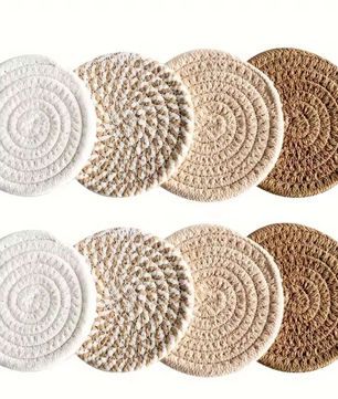 Onderzetters Set van 8 – Absorberende Drankonderzetters voor Tafel