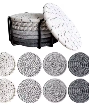 Onderzetters Set van 8 – Absorberende Drankonderzetters voor Tafel