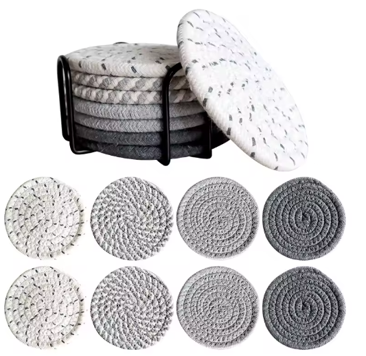 Onderzetters Set van 8 – Absorberende Drankonderzetters voor Tafel