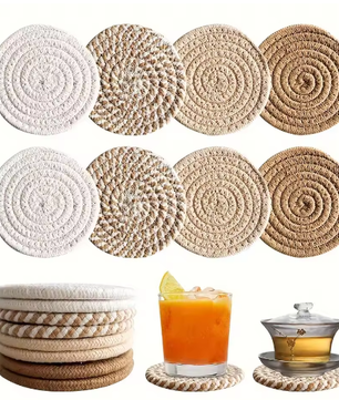 Onderzetters Set van 8 – Absorberende Drankonderzetters voor Tafel