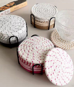 Onderzetters Set van 8 – Absorberende Drankonderzetters voor Tafel